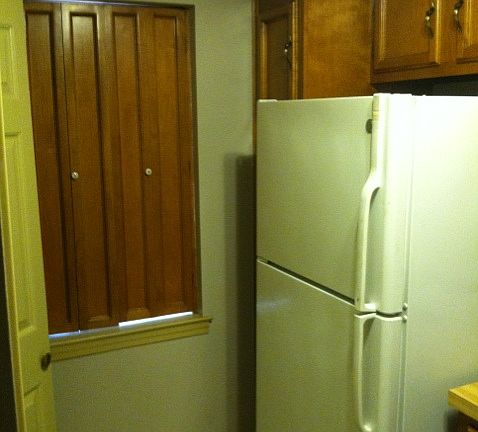 Kitchen with W/D closet 