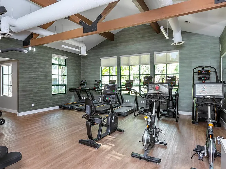 Fitness center with strength and cardio equipment