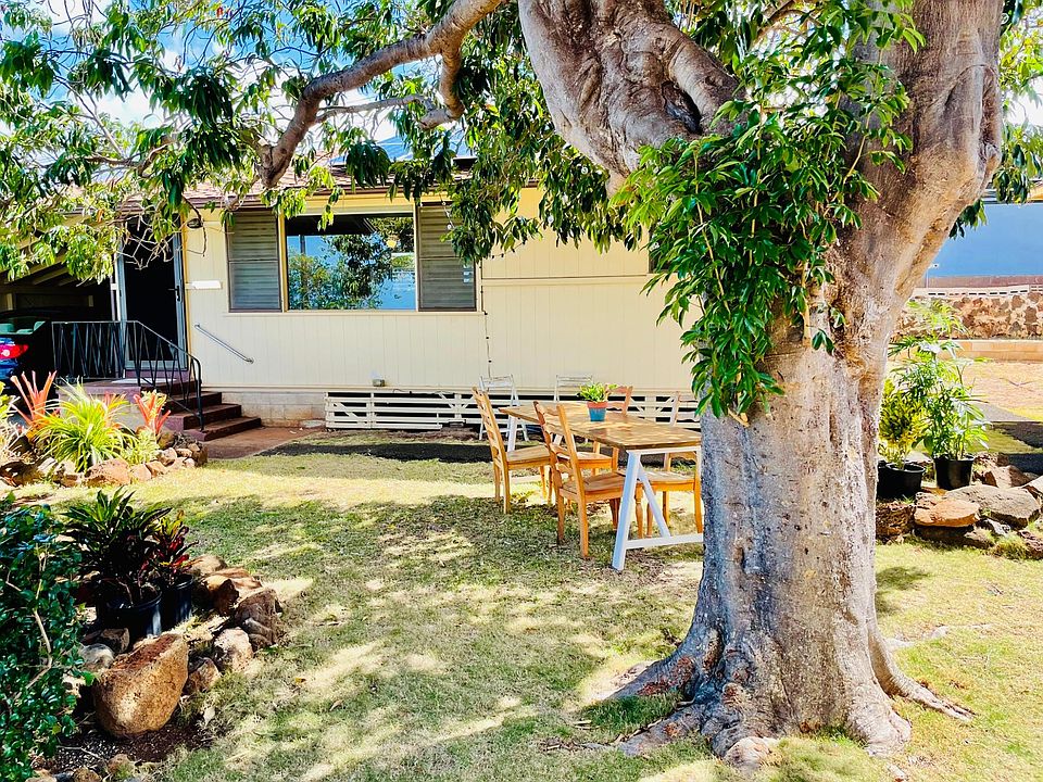 Front yard (picnic table and chairs can remain, if tenant desires).