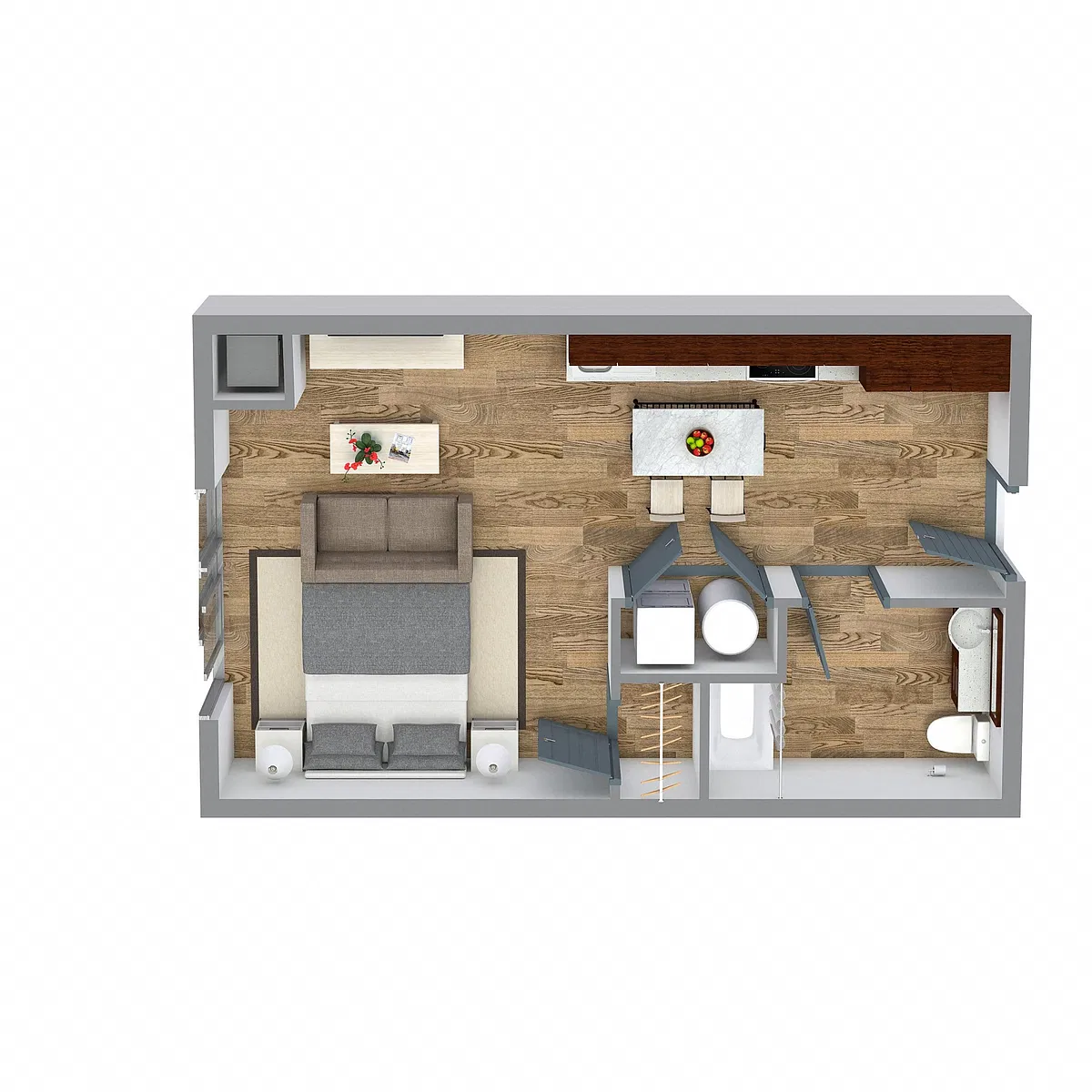 Floor plan The Micro 2 (Orange)