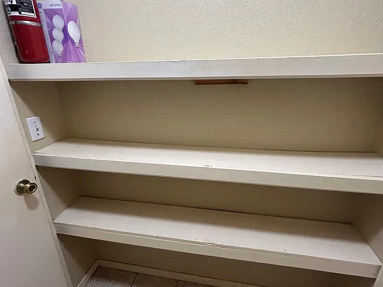 Utility room shelves