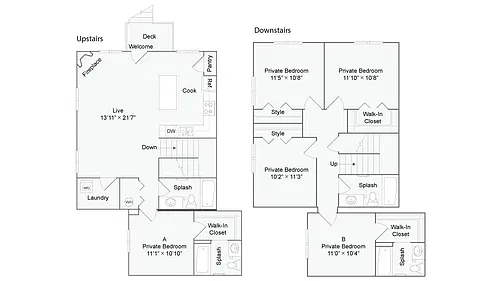 Floor plan 5x4 Townhome - Station