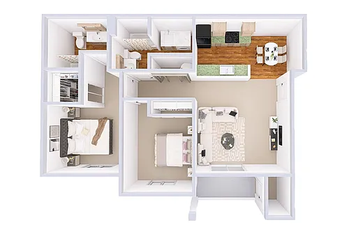 Floor plan 2 Bedroom 2 Bath