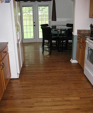 View from living rm through to dining area