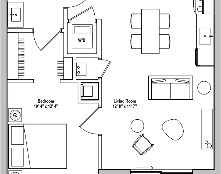 A1-B floor plan 500 Ocean