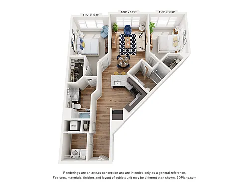 Floor plan Oak East
