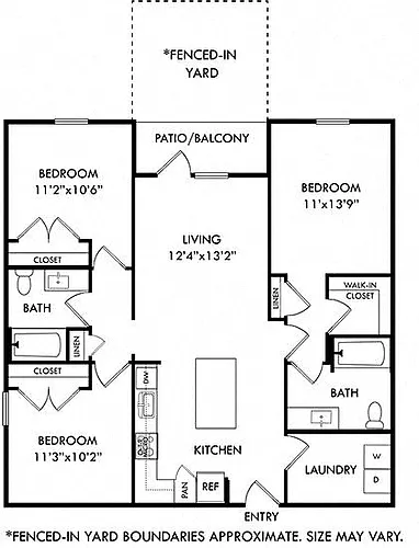 Floor plan Norris with Fenced-in Yard