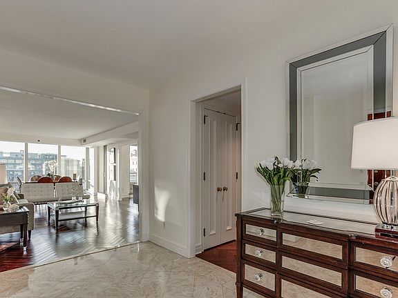 Entry Foyer with marble floors