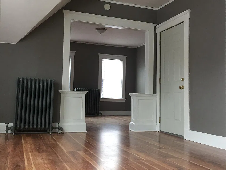 Living room and dining room