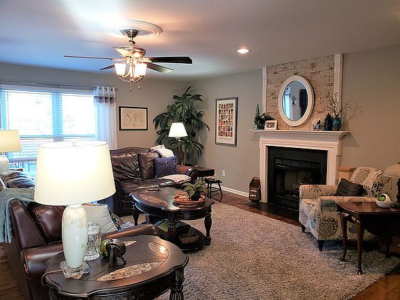 Living room with fireplace