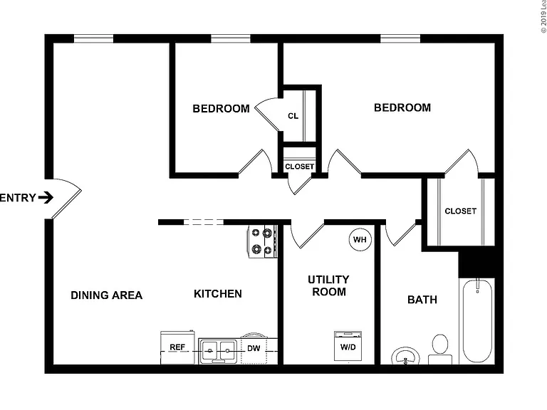 2 Bed 1 Bath