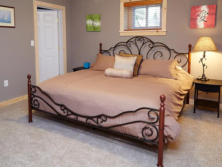 Lower level King Bedroom with in suite full bathroom