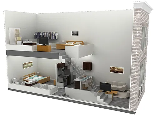 Floor plan Downtown Style Loft