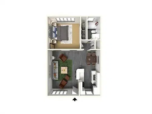 Floor plan 1x1R
