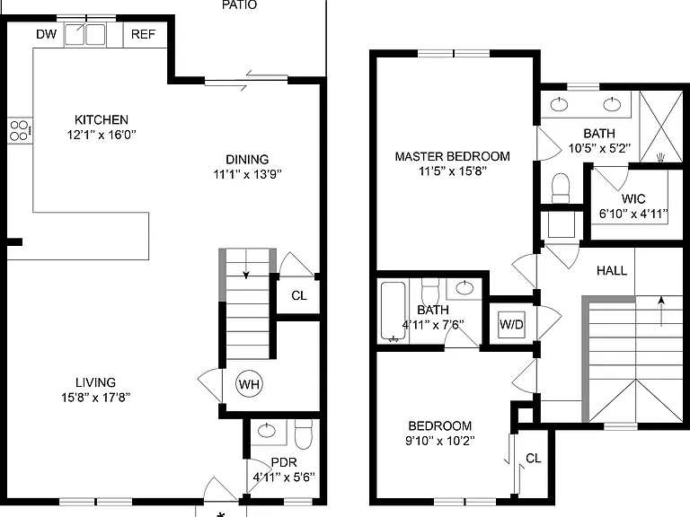 2 BR x 2.5 BA Townhome with Washer/Dryer - B 2 BR x 2.5 BA Townhome with Washer/Dryer - B