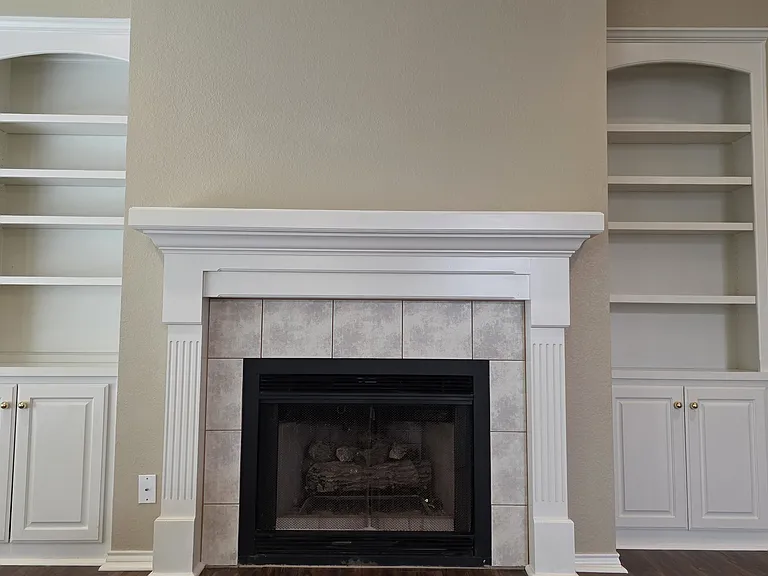 GAS BURNING FIRE PLACE