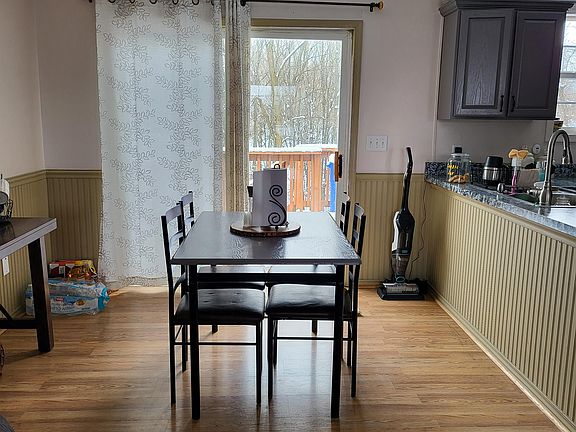 Dining room with access to back deck