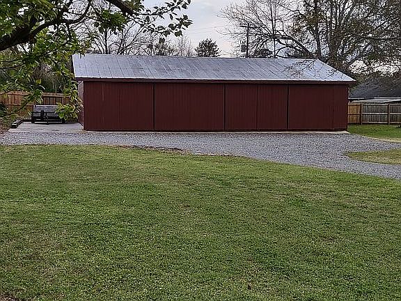 Garage and part of back yard