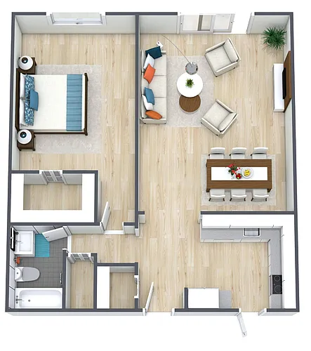 Floor plan 1BR - 1BTH