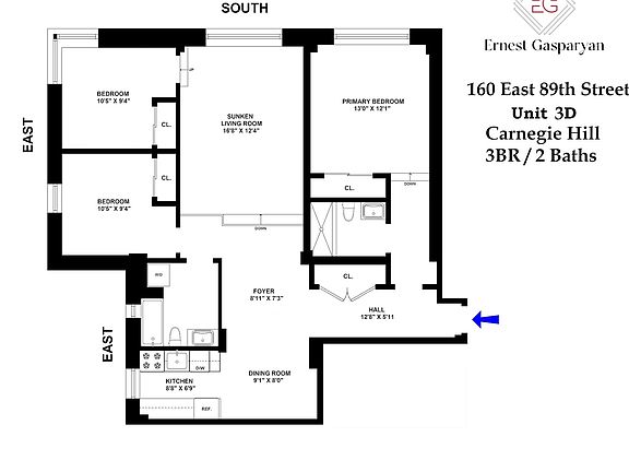 2nd image of 160 E 89th St APT 3D