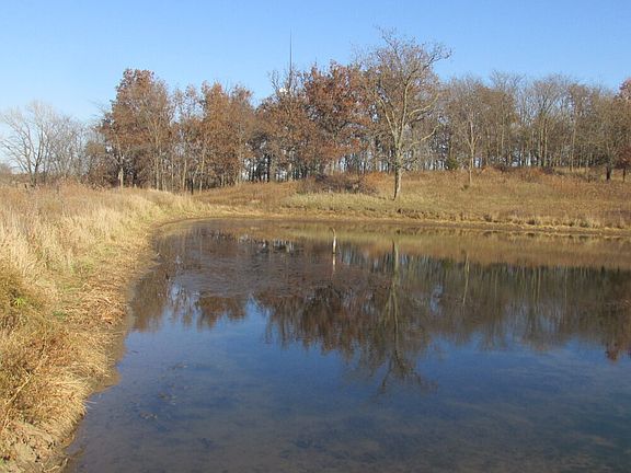 Pond is low from the dry weather