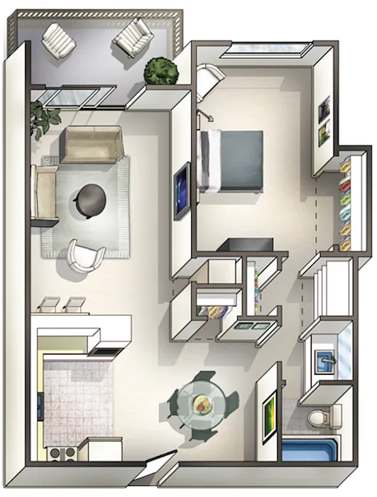 Floor plan 1B