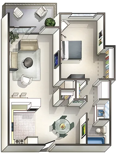 Floor plan 1B