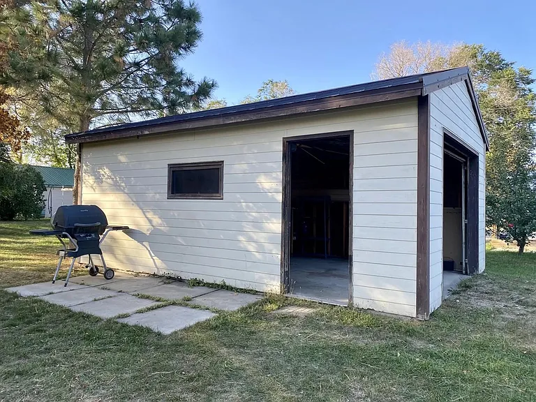 garage and grilling area