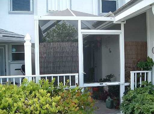Screened Patio, Accordion Hurricane Shutters