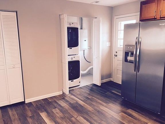 Brand new washer & dryer in kitchen area