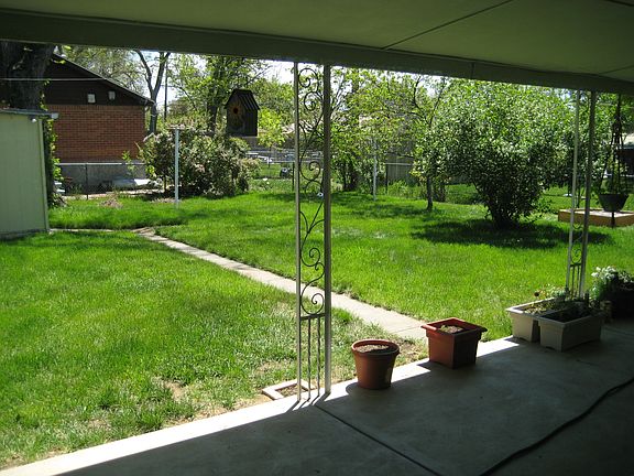Back patio and yard