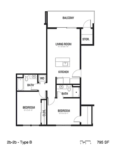 Floor plan 2bed