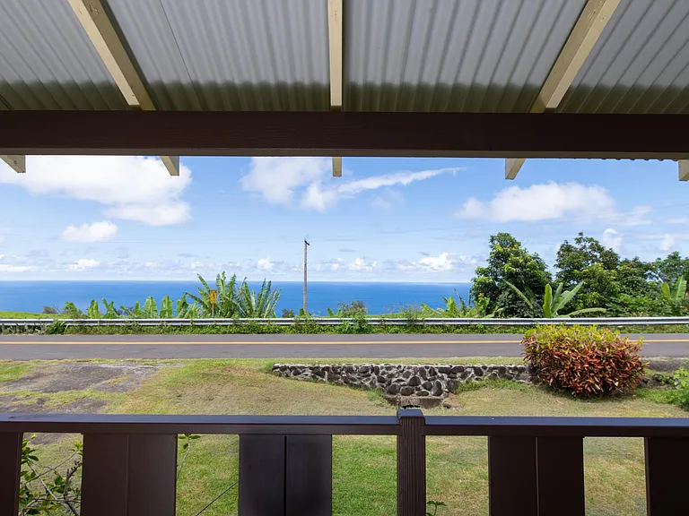view from front porch and living room