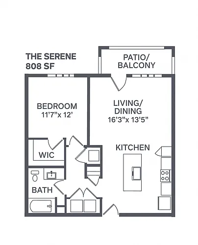 Floor plan The Serene - Attached Garage
