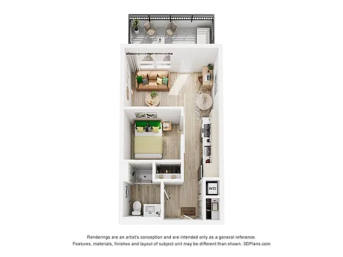 Floor plan 1 Bedroom 1 Bath