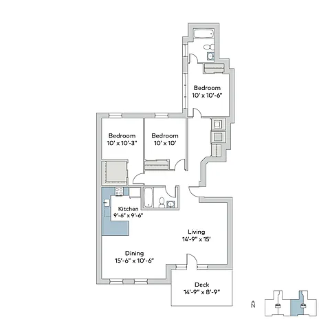 Floor plan 100-W3bB