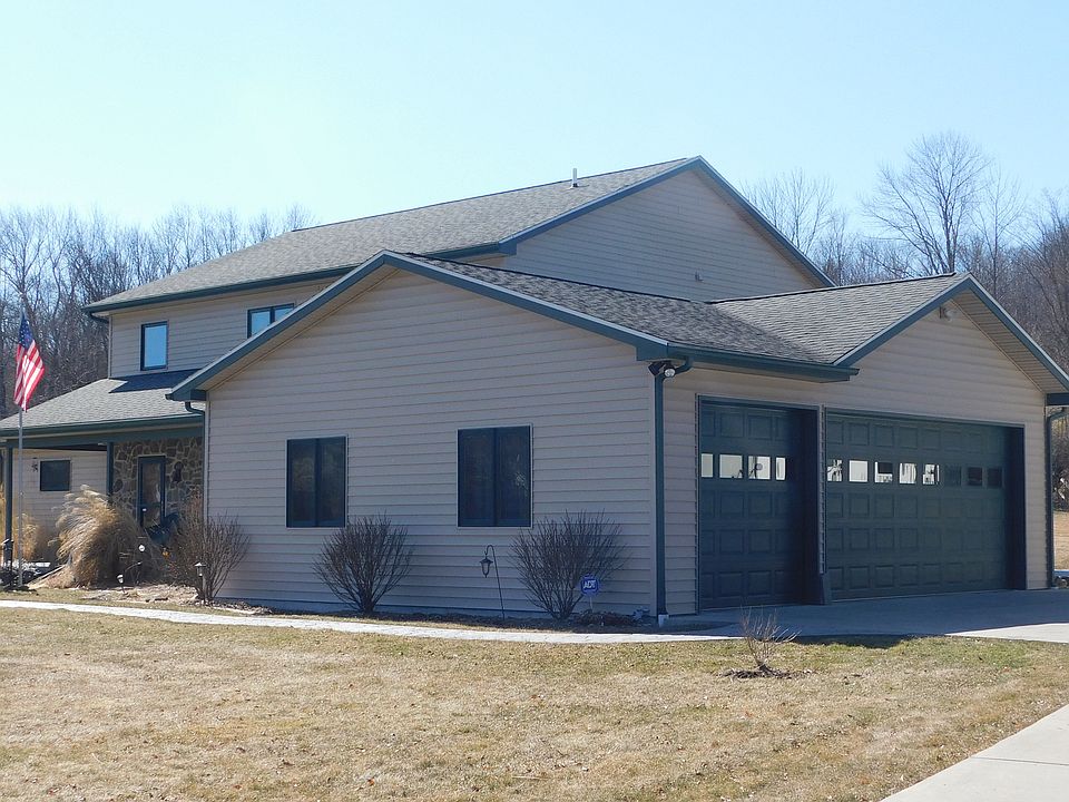 front with 3 car garage