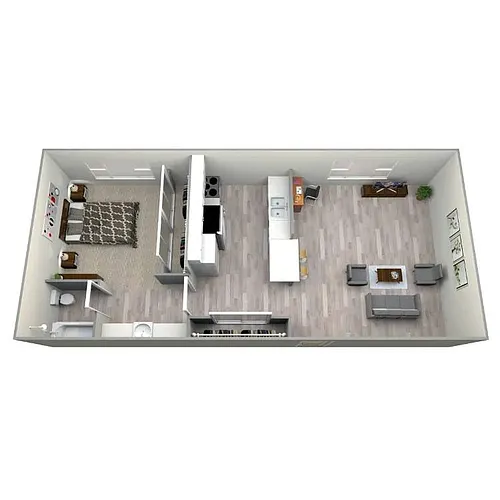 Floor plan 1 Bedroom A