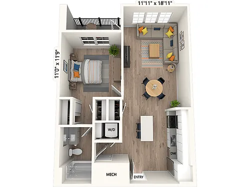 Floor plan AM15D-Scheme II