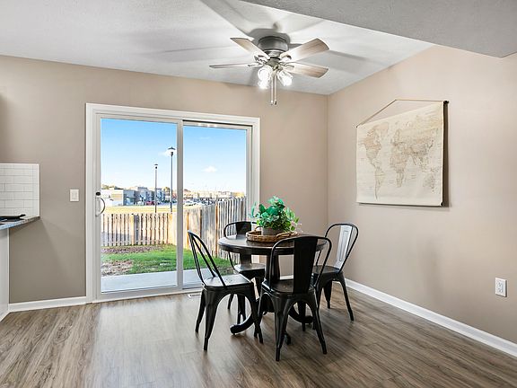 Dining area with sliding doors to back patio