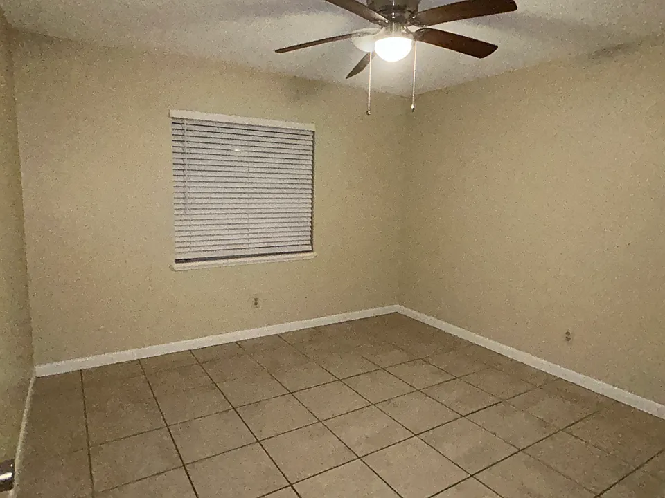 Bedroom #1 with BAND NEW wood blinds