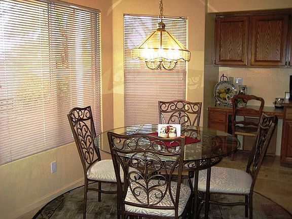 Breakfast nook with bay window looking east