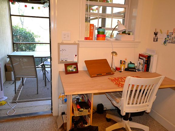 Study area in bedroom