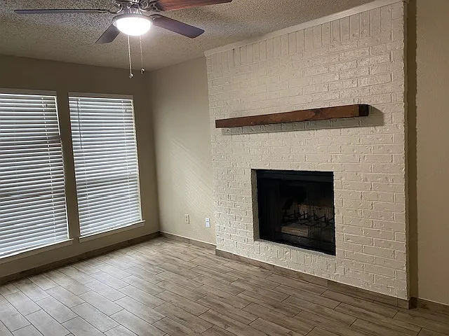 LivingRoom-Wood burning fireplace