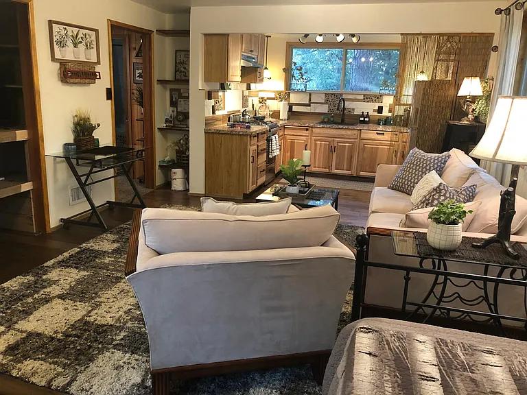 I'm sorry the TV doesn't show but it is on the left