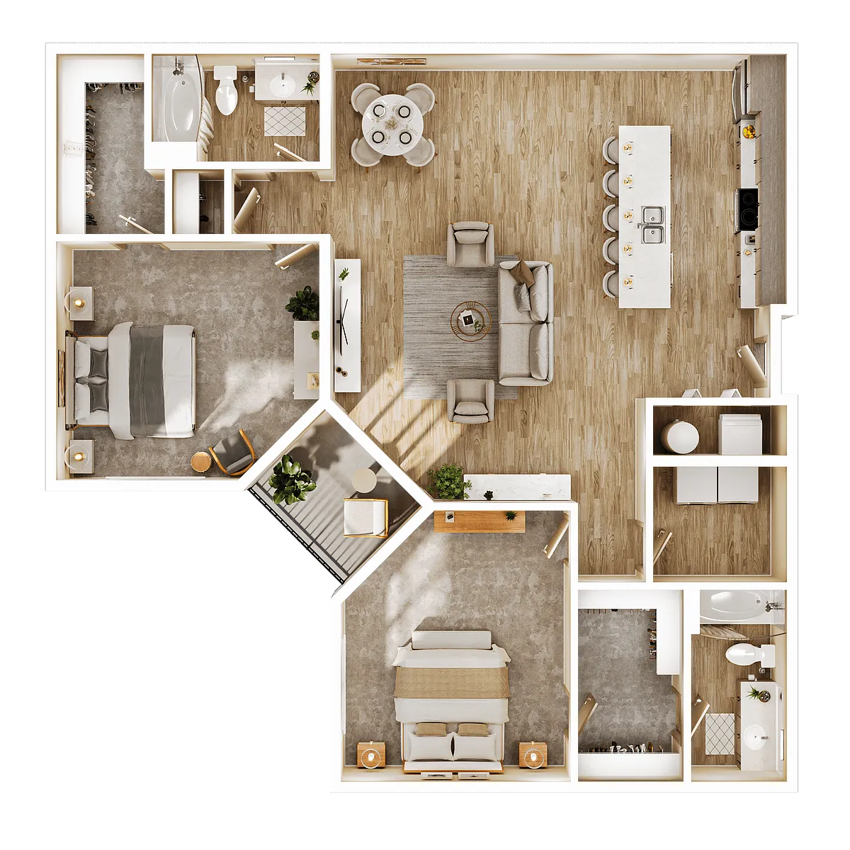 Floor plan Herringbone