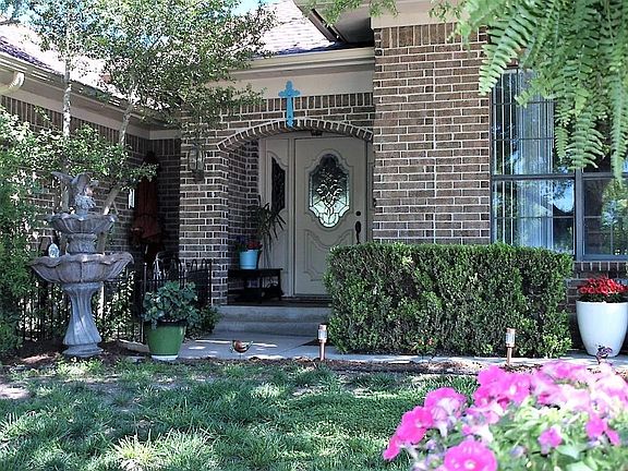 Welcoming and pretty front door.