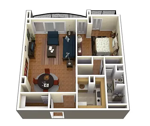 Floor plan 1 Bed 1 Bath