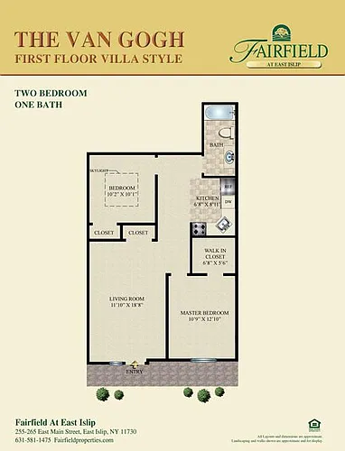 Floor plan THE VAN GOGH-Two Bedroom Villa Style