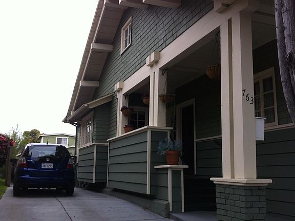 Long driveway on side of the house